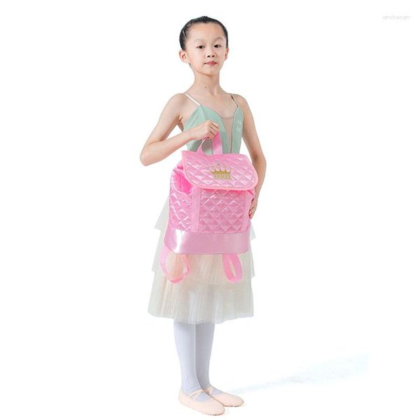 Roupa de ginástica bolsa de dança menina meninas balé para bebês crianças tutu bailarina mochila de ginástica mochila infantil bordada bolsa de mão