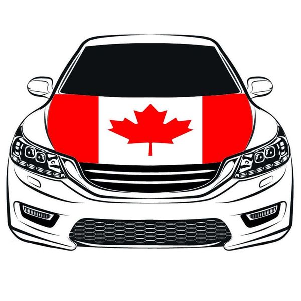 Canada flag car Hood cover 3 3x5ft 100% poliestere tessuti elastici motore possono essere lavati cofano auto banner246Z