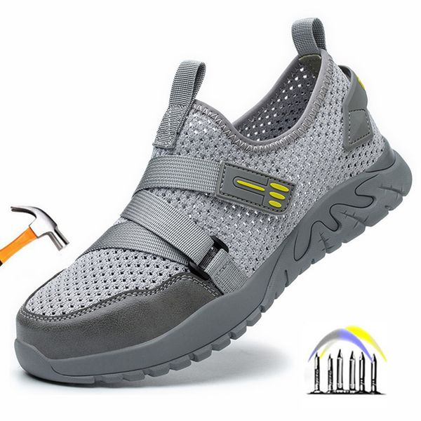 Sapatos sociais respiráveis sapatos de segurança de verão antipunção tênis de trabalho biqueira de plástico 6kv isolado sapato eletricista 230726