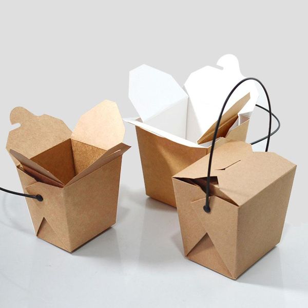Kaffeekartons Box Lebensmittel zum Entnehmen von Papierbehältern gebratenes chinesisches Hühnchen -Einweg -Französisch GO Mittagessen zum Container Pommes Bäckerei Packung