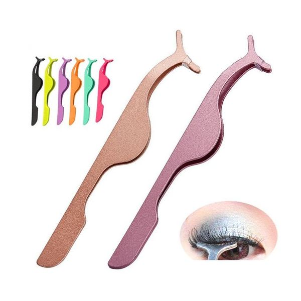 Altri articoli per la bellezza della salute Colorf Pinzette per ciglia finte Applicatore per ciglia finte Extension Bigodino Nipper Clip ausiliaria Cosmetic Mak Dhkuq