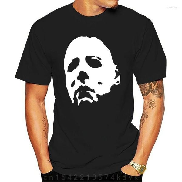 T-shirt da uomo Halloween - T-shirt Michael Myers Cotton 2023 Fashion T-shirt nera a maniche corte