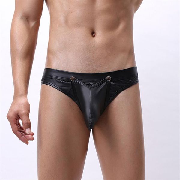 Erkek siyah deri bikini g-string tanga iç çamaşırı iç çamaşırları şişmanlık torbası erkek külotlu tizle t-sırtlı 261n