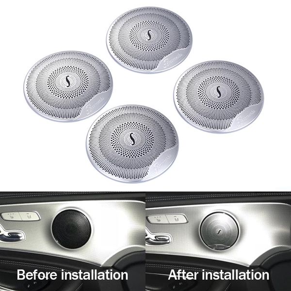 4PCS CAR Audio Dishaer Car Door Door Loudspeaker Cover для Mercedes Benz 2015-2018 C Class W205 GLC 2016-2018 E-класс NENPANELS ST225MM