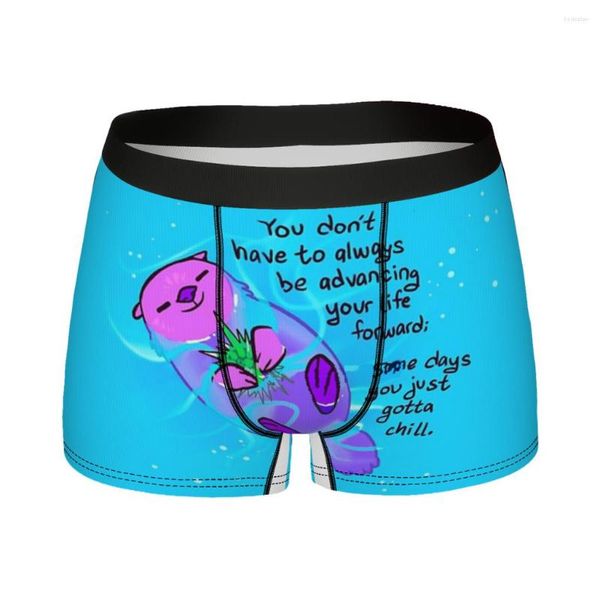 Трусы Purple Otter Men Boxer Sworks Выдра очень дышащие высококачественные печатные шорты