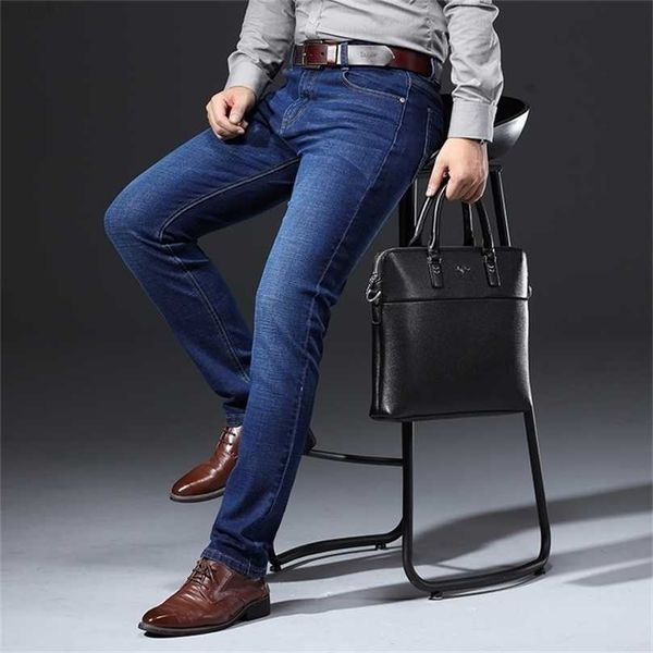 Herren Jeans Business Hose Straight Denim Guter gewaschener Stoff 30-40 Größe Alle Jahreszeiten Cool Im Angebot Fabrik OEM 210318 L230726