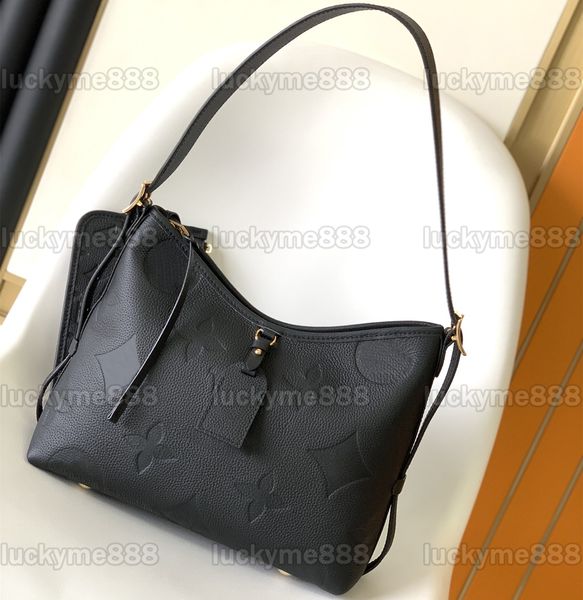 10A Mirror Quality Designers Small Carryall Hobo Composite Bag 29cm Borsa Empreinte in pelle da donna Modello in rilievo Borse Luxurys Borsa a tracolla nera con custodia