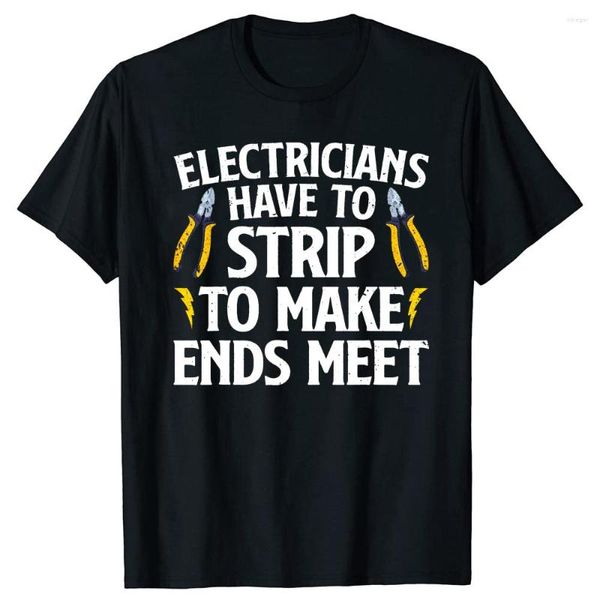 Erkek Tişörtleri Komik Elektrikçi Elektrik Araçları Yaz tarzı Grafik Pamuk Giyim Kısa Kol Mühendisi Mühendis Lineman Hediyeler T-Shirt