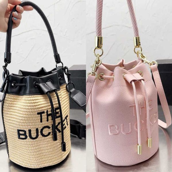 Marc Bucket Bags Summer Straw Designers Handbag Women Designer Bag High Quality Tote Bag Crossbody Shoulder Bags Classic Totes 230607