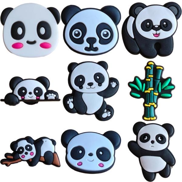 Parti di scarpe Accessori Charmes Panda Pattern Factory Direct Charms Decorazione in PVC per bambini Clog Drop Delivery