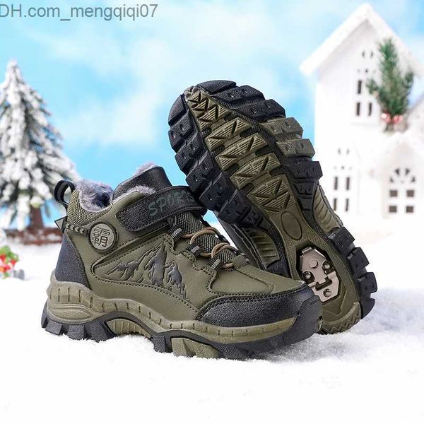 Tênis botas de inverno infantis botas de neve para meninos sapatos de caminhada sapatos esportivos da moda sapatos de couro antiderrapantes para meninas sapatos para meninos Z230726