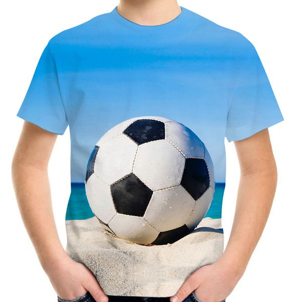 T-Shirts T-Shirts Fußball 3D-Druck Feuer Fußball Erde Flagge Jungen Mädchen Streetwear Casual Fashion T-Shirt Harajuku T-Shirts Tops Kinderkleidung 230725