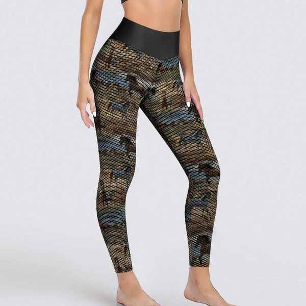 Aktive Hosen Pferd in der Prärie Yoga Frauen Tier Design Print Leggings Hohe Taille Niedliche Sportstrumpfhose Elastische Laufleggins