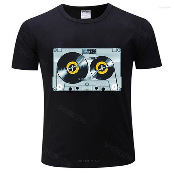 T-shirt da uomo T-shirt da uomo O-collo Old School Dj Tape Vinyl Retro Cassette 80'S 90'S Music Arrive Tee-shirt per regalo estivo