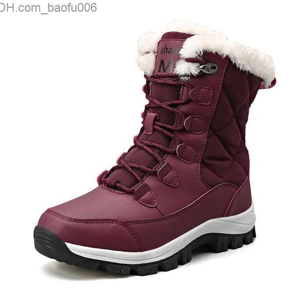 Сапоги No Brand Women Boots High Black White Wine Red Classic #13 Short Womens Snow Winter Boot Size 5-10 Z230726