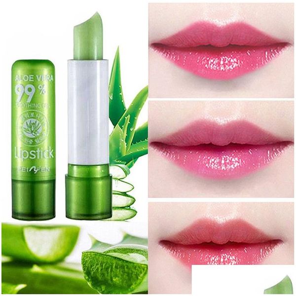 Andere Gesundheitsschönheitsartikel Aloe Vera Verfärbter Lippenbalsam Farbstimmungsverändernder Lippenstift Langanhaltende feuchtigkeitsspendende Hydratpflege Drop Del Dhlpn