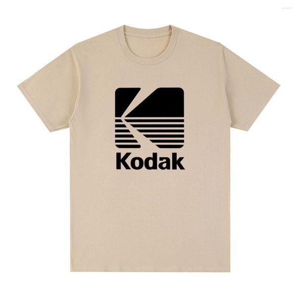 Camisetas masculinas Kodak Pography Logo Vintage T-shirt Korea Film Retro Cotton Men Shirt Tee Tshirt Womens Tops