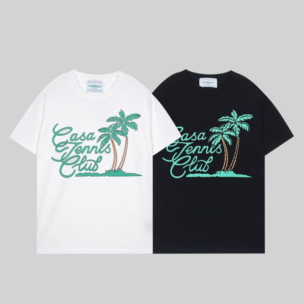 T-shirt da uomo T-shirt con stampa albero verde da uomo Nero Bianco Uomo Donna T-shirt stile estivo