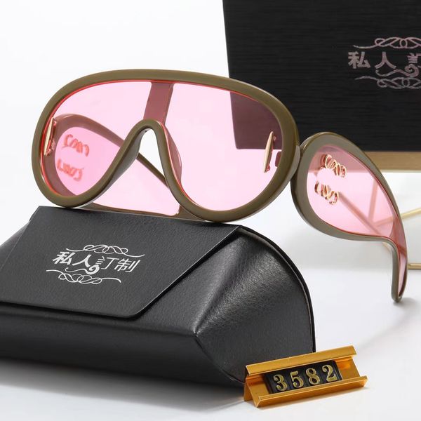 Großhandel Sonnenbrillen für Damen und Herren Sonnenbrillen mit verbundenem Rahmen Blumenförmiges Logo UV 400-Schutz Doppelstrahlrahmen Outdoor-Markendesign Cyclone-Sonnenbrille