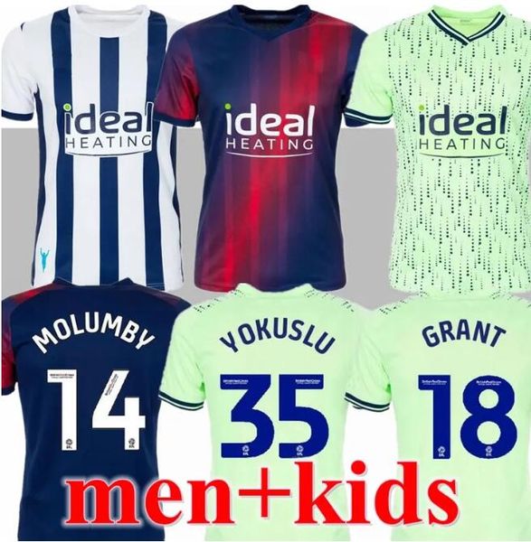 23-24 WEST Bromwich Thai Quality Soccer maglie kingcaps locale online 14 MOLUMBY 18 GRANT 35 YOKUSLU 12 DIKE 19 SWIFT17 WALLACE Progetta il tuo con patch