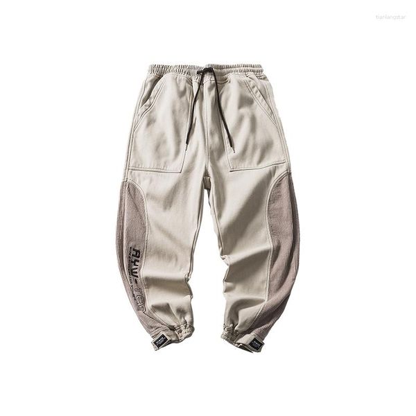 Pantaloni da uomo 2023 Patchwork di velluto a coste Pantaloni cargo hip-hop casual Abbigliamento uomo Streetwear Pantaloni sportivi Pantaloni sportivi da uomo Pista maschile