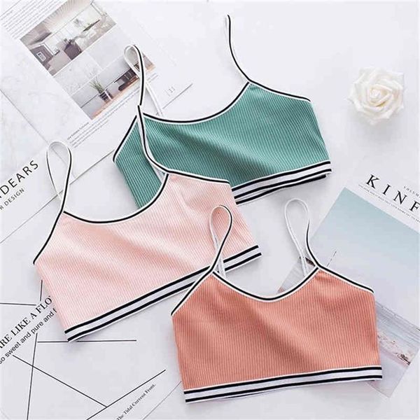 4pcs Teen Bra Girl Vest Cotton Spandex's Sport 12-16 лет подростки для детей.