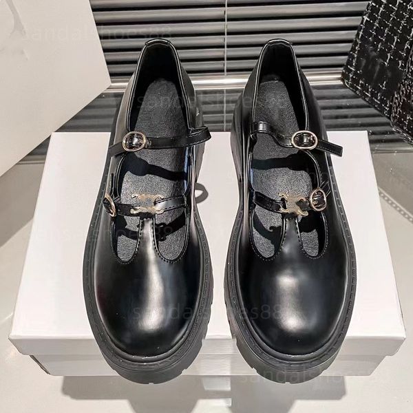 Mary Jane scarpe mocassini donna plateau tacchi ballerine scarpe firmate grosso mocassini nappe muli in pelle nera mocassini casual mocassino scarpe formali da lavoro