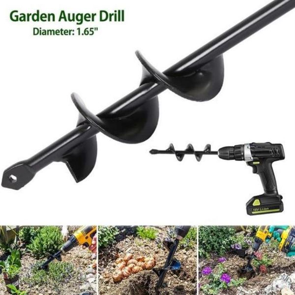 Professionelle Bohrer 22 45 cm Garten Pflanzer Spiral Bit Blumenzwiebel Sechskantschaft Schneckenhof Garten Bettwäsche Pflanzpfosten Loch Di266E