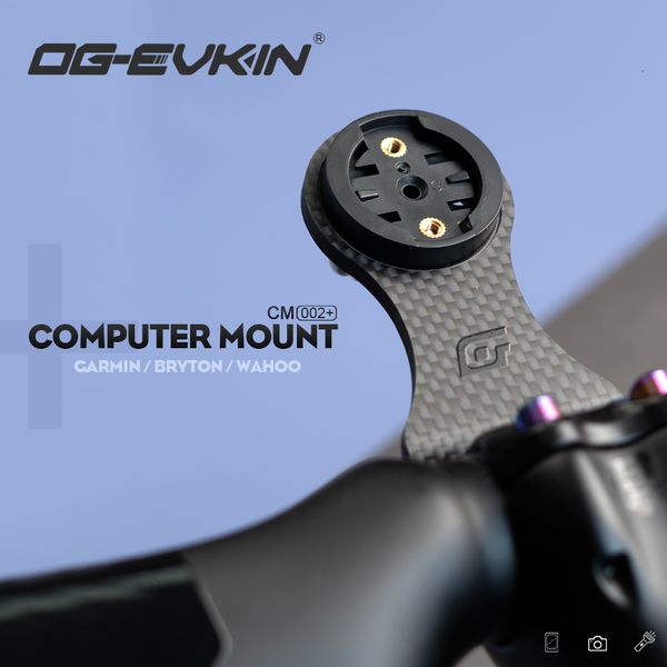 Computadores de bicicleta OG-EVKIN CM-02 Bicicleta Haste Extensão Carbono Computador Mount Code Table Rack para GPSBike ComputerCameraLight Acessórios de bicicleta 230725