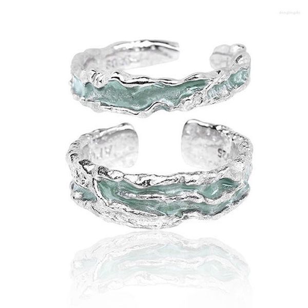 Cluster Rings Irregular Ment Green Women Men Lover Simple Geometric Handmade Couples Holiday Beach Jewelry Party Accessories Gifts