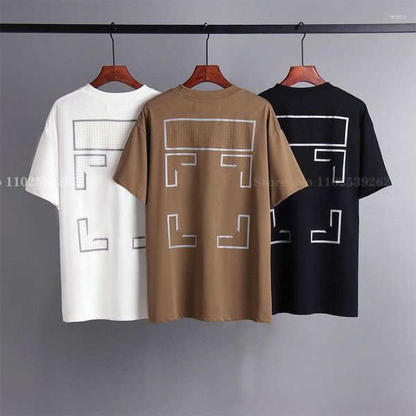 Magliette da uomo T-shirt oversize luminosa hip-hop Stampa T-shirt manica corta Sport Abbigliamento da strada unisex traspirante