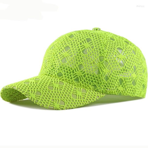 Bonés de bola HT2534 respirável verão para mulheres pai chapéus boné de beisebol de renda sólida senhoras casuais chapéu de sol estilo coreano 6 painéis