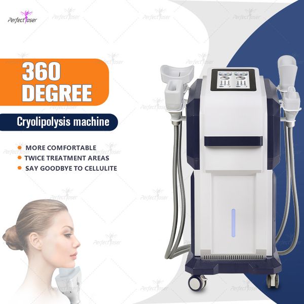 Cryo 360 Schlankheitsmaschine, 1000 W Leistung, Fettgefrieren, Laser-Kühlmaschine, Massage, Verbesserung der Durchblutung, Doppelkinnentfernung, Kryo-Hautkörper-Schlankheitsmaschine