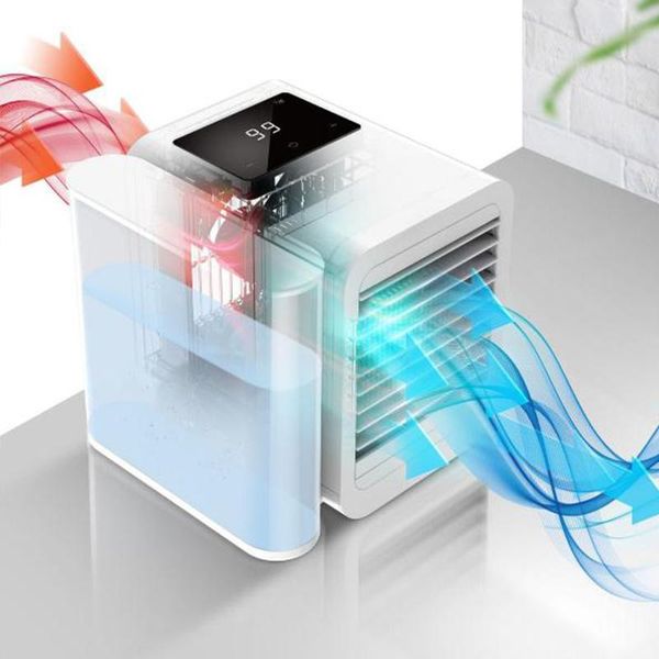 Hemerileştiriciler Microhoo Mini Taşınabilir Klima Fan Soğutucu 1000ml Aromaterapi Esansiyel Yağı Difüzör Hızlı Soğutma Nemlendirici Hanehalkı