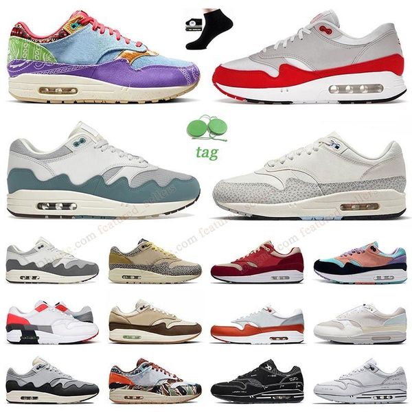 2023 Tênis de corrida Patta Waves maxs 1 87 Masculino Feminino Big Bubble Esporte Vermelho Longe Selvagem Violeta Magma Laranja Pedra de ferro Wabi Sabi Esportes ao ar livre Tênis tamanho grande us13