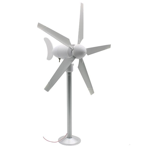 Objetos decorativos O 5blade Micro Wind Model Trifásico Ímã Permanente Sem Escova Outdoor Science e Eon Wind Mill DIY 230725