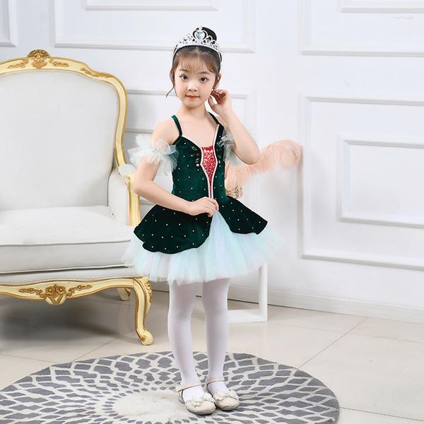 Bühne tragen professionelle weiße romantische Tutu lange Tüll Tutus Ballettkleid Frauen Mädchen Ballerina Party Kinder Tanzkostüme