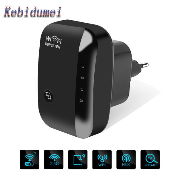 Routeurs kebidumei Wireless-N Repeater WIFI Router 300mbps 802.11N/B/G Antennes de signal Boosters Extend Amplifier Repeater Range Expander 230725