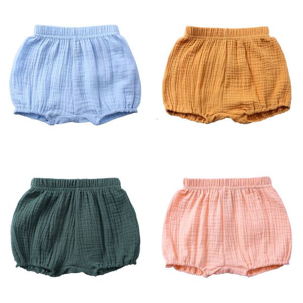 Shorts Mode Shorts Für Jungen Einfarbig Kinder Kleidung Mädchen Shorts Baumwolle Leinen Brot Baby Kurze Hosen geboren Kleidung 1-4 jahre 230725