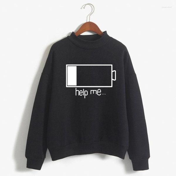 Kadın Hoodies Desen Baskı Kadın Sweatshirt Tatlı Kore O-Neck Örme Krop Sonbahar Kış Şeker Renkli Kadın Giysileri