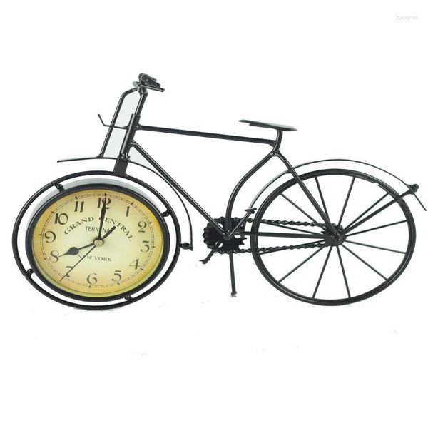 Orologi da tavolo Orologio da bicicletta in bronzo retrò Decorazione per la casa Regalo creativo Grandi oggetti in ferro