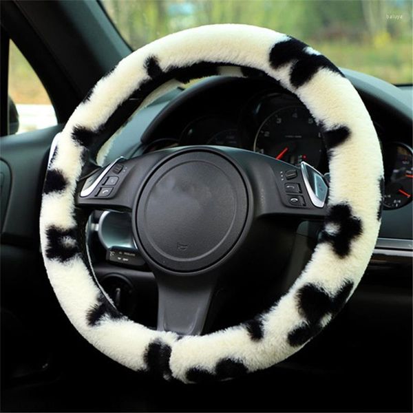 Coperchio del volante COPERTURA AUTO COPERTURA DI PROCESSO DECORATIVO CALDO COLDO SPOSSO PLUSH PLUSH BIANCO