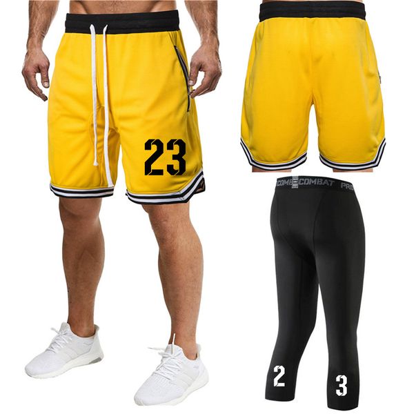 Pantaloncini da basket professionali da uomo Set di pantaloncini da corsa per fitness da palestra per sport giovanili, pantaloncini da allenamento per collant da basket