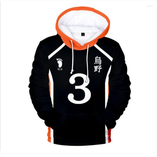 Männer Hoodies Volleyball Junior 3D Digitaldruck Männer Und Frauen Frühling Mit Kapuze Sport Hoodie Cosplay Anime Umgeben Mantel