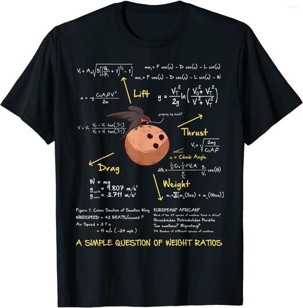 T-shirt da uomo Una semplice questione di rapporti di peso T-shirt matematica divertente T-shirt in cotone T-shirt casual tinta unita personalizzata