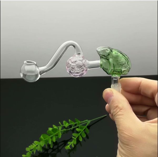 Glaspfeifen Rauchen geblasener Wasserpfeifen Herstellung mundgeblasener Bongs Klassischer, heiß verkaufter Frosch-Fußball-Glastopf