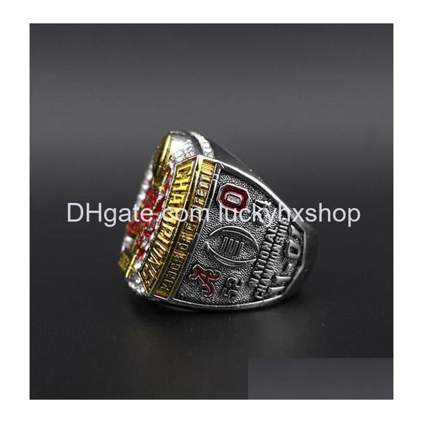 Cluster Rings Wholesale University Of Alabama Championship Ring Fãs Comemorative Festival Gifts Drop Delivery Jewelry Dhbux