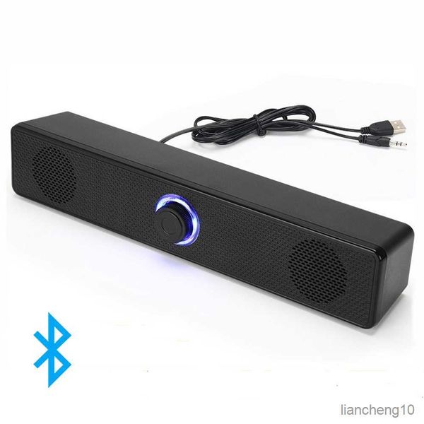 Alto-falantes portáteis 4D estéreo Bluetooth 5.0 alto-falante surround subwoofer alto-falantes de computador barra de som para home theater TV laptop PC R230727