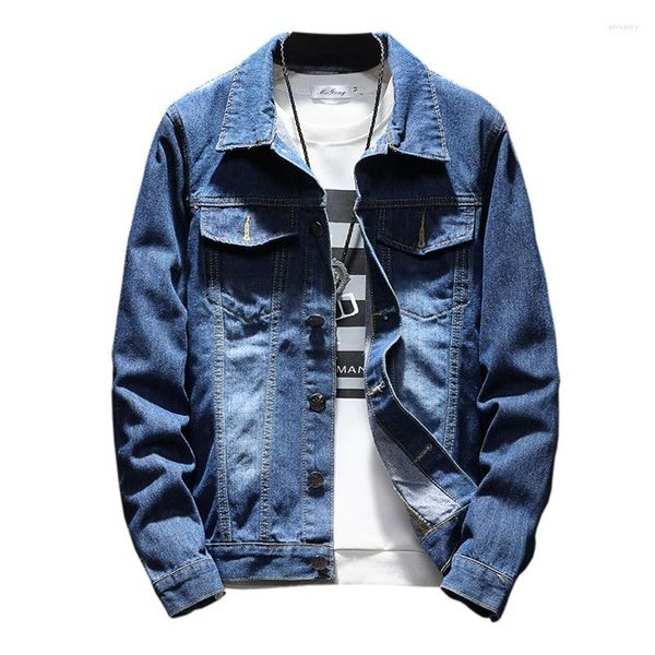 Männer Jacken Plus Größe 5XL Frühling Herren Denim Jacke Trendy Mode Ripped Jean Männliche Bomber Windjacke Cowboy Mantel