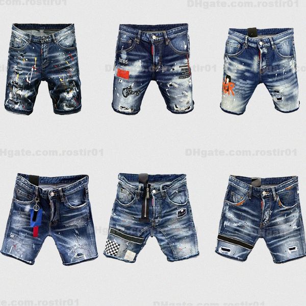 Designer-Jeans kurze Jeans für Mann Männer Jean Jeans Uomo Knie Jean Herren Casual Herren Designer Hosen Luxus zerrissene Damen F9b9 #